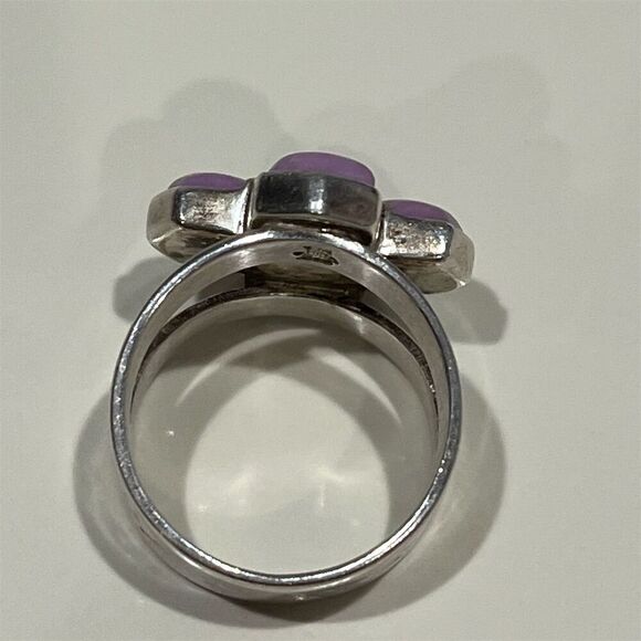 Jay King Vintage Sterling Silver Phosphorite Gemstone Cocktail Ring Size 7 - Picture 6 of 11